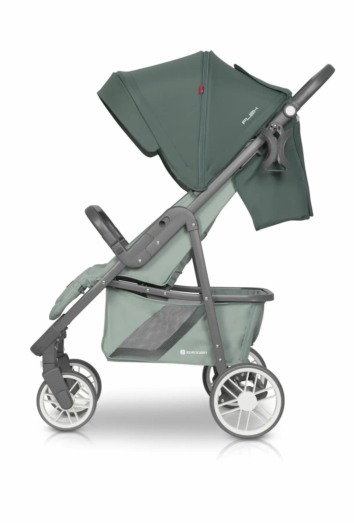 Коляска универсальная Euro-Cart Flex с корзиной 109x53x87 см Зеленый (9023-ECF-21) - фото 3