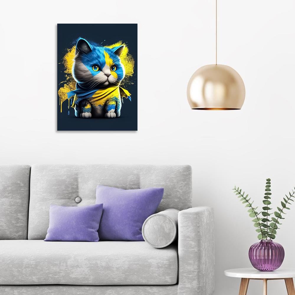 Алмазна мозаїка повна викладка SHLab SH-17756 Котик Патріот 30x40 см (17756) - фото 3 Алмазна мозаїка повна викладка SHLab SH-17756 Котик Патріот 30x40 см (17756) - фото 3