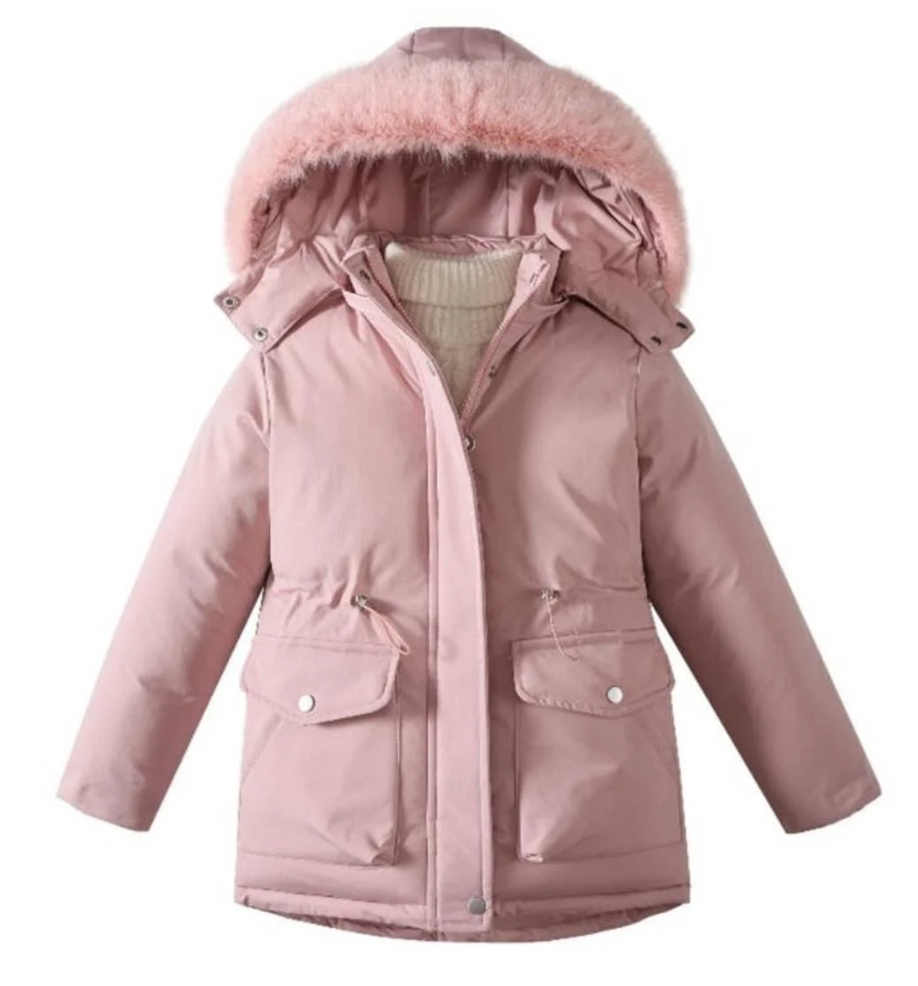Парка для девочек зимняя на 4-5 лет Нежно-розовый (2032305523)