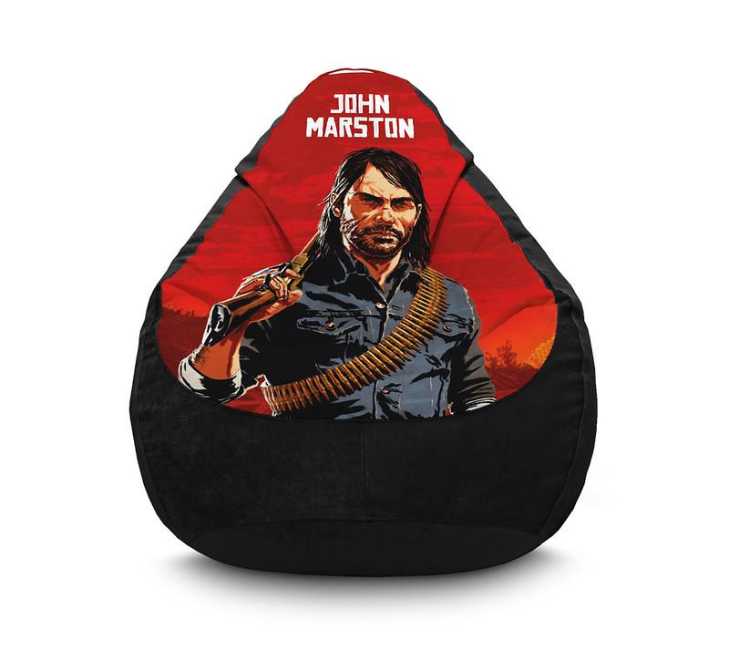 Кресло мешок iPuff RDR 2 John Marston Флок XXXL 100х135 см Черный