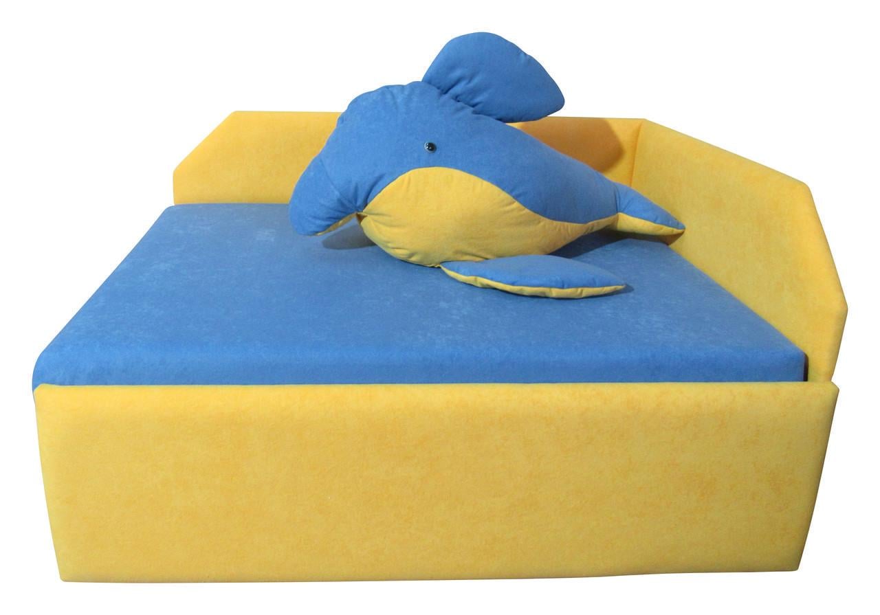 Диван детский МАКСИ-Мебель Малыш Дельфин Грушовый/Темно-голубой (10402)