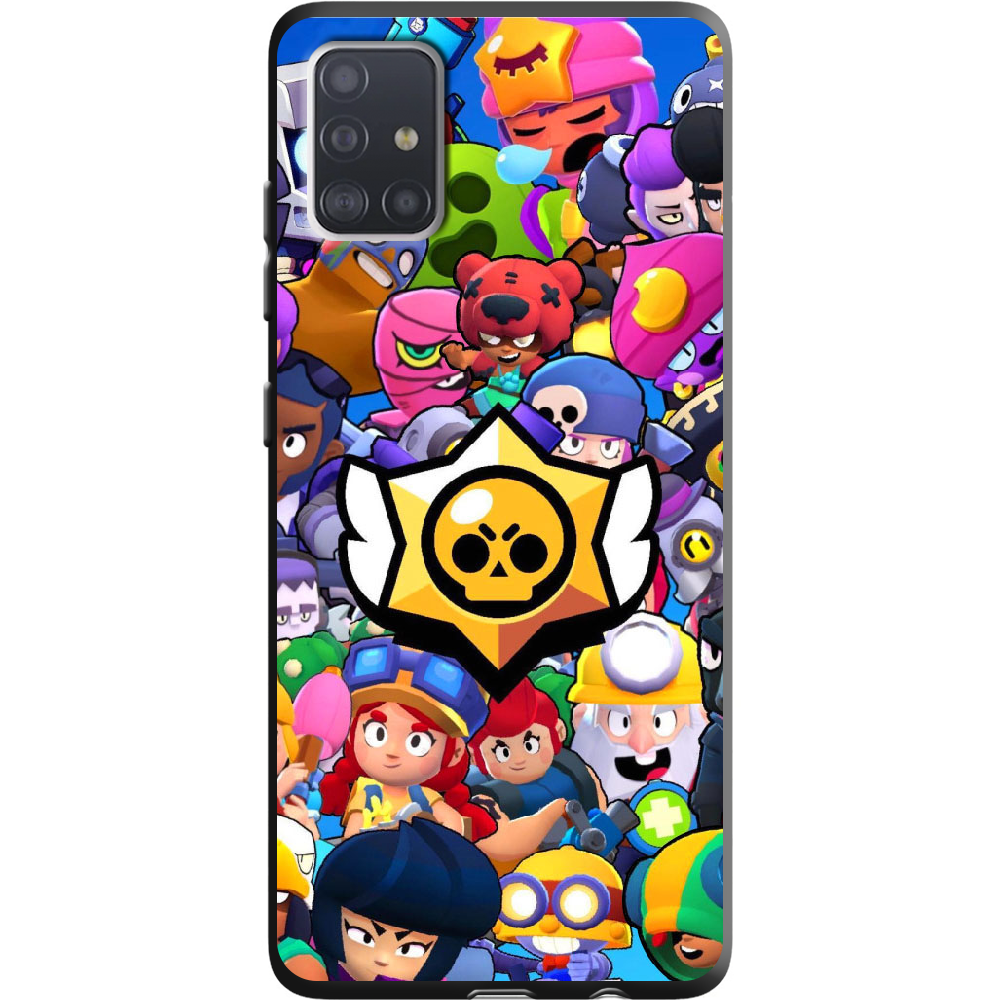 Чехол Boxface Samsung A515 Galaxy A51 Brawl Stars Черный силикон (38808-up2389-38947)