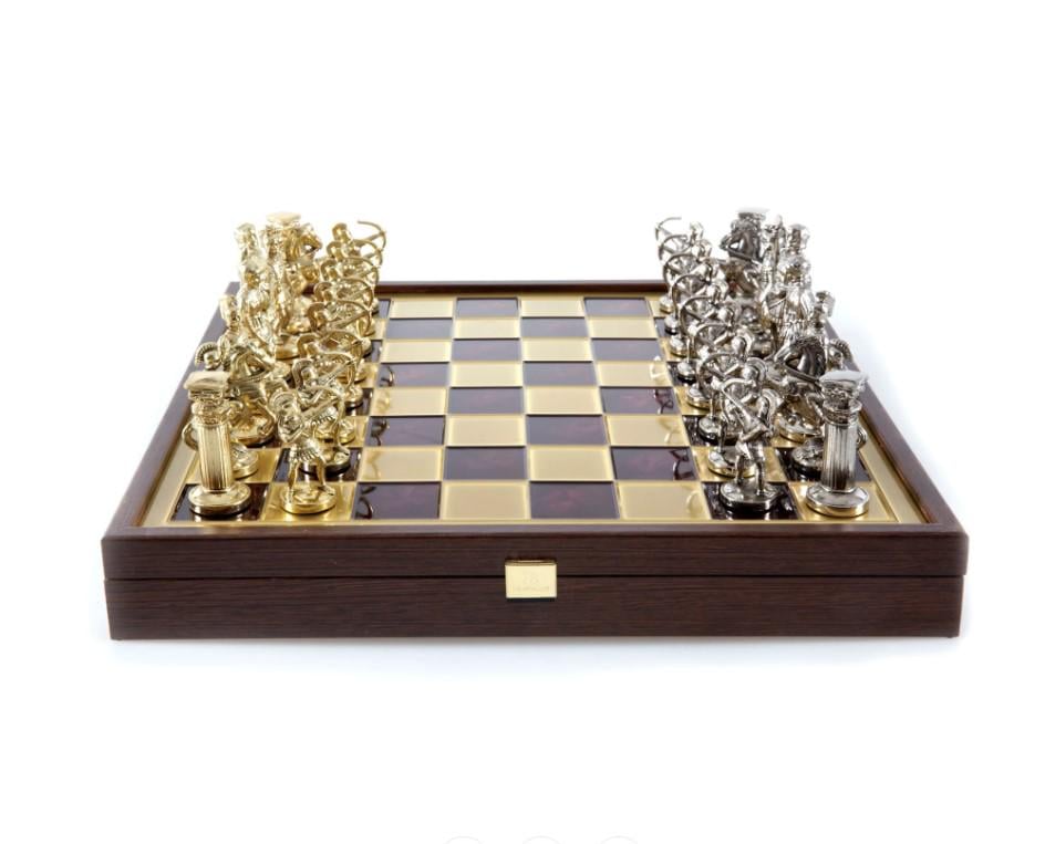 Шахматы Manopoulos Лучники 44x44 см Бордовый