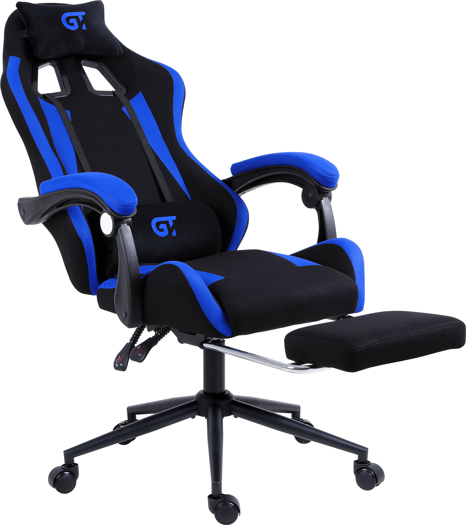 Крісло геймерське GT Racer X-2324 Black/Blue - фото 4