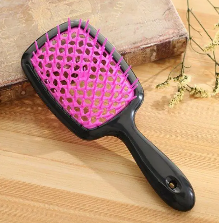 Гребінець для волосся Super Hair Brush Чорний/Рожевимм (16341059723) - фото 2