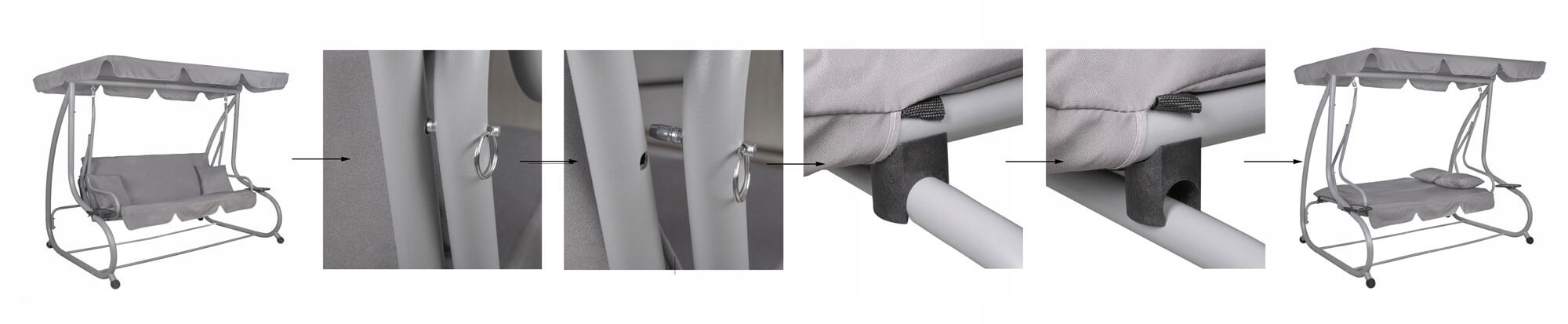 Гойдалка садова Springos Venezia з навісом 163x193 см (GS0015) - фото 6 Гойдалка садова Springos Venezia з навісом 163x193 см (GS0015) - фото 6