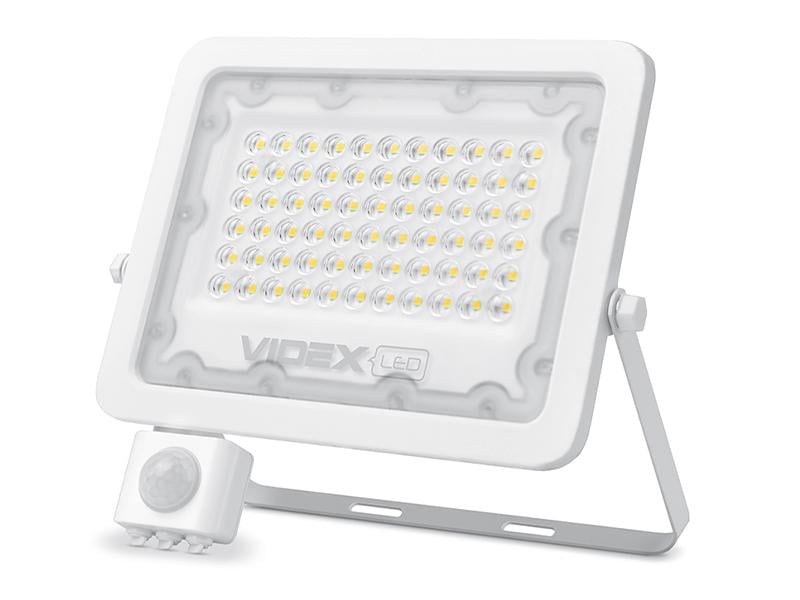 Прожектор светодиодный Videx F2e VL-F2e505W-S с датчиком движения и освещенности 50W 5000K 220 V IP65 (7348) - фото 2 Прожектор светодиодный Videx F2e VL-F2e505W-S с датчиком движения и освещенности 50W 5000K 220 V IP65 (7348) - фото 2