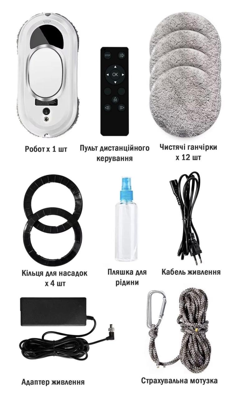 Робот для мойки окон IXIU Glass Cleaning Robot с пультом ДУ (Jam5534) - фото 3 Робот для мойки окон IXIU Glass Cleaning Robot с пультом ДУ (Jam5534) - фото 3