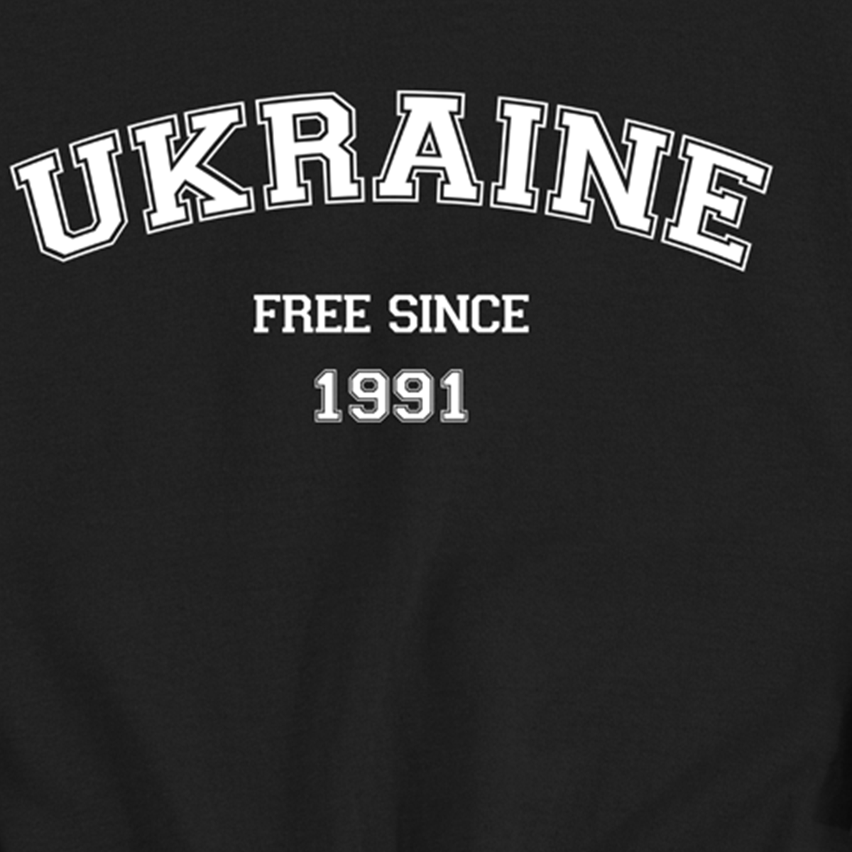 Свитшот унисекс UFree Shop в патриотическом стиле Вільна Україна з 1991 XL Черный (S-0013-2-XL) - фото 2