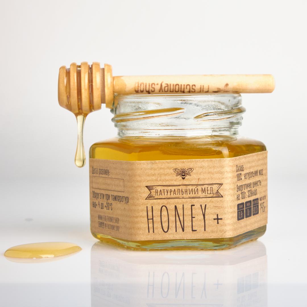 Мед натуральный Honey+ Natural малиновый 145 г Мед натуральный Honey+ Natural малиновый 145 г