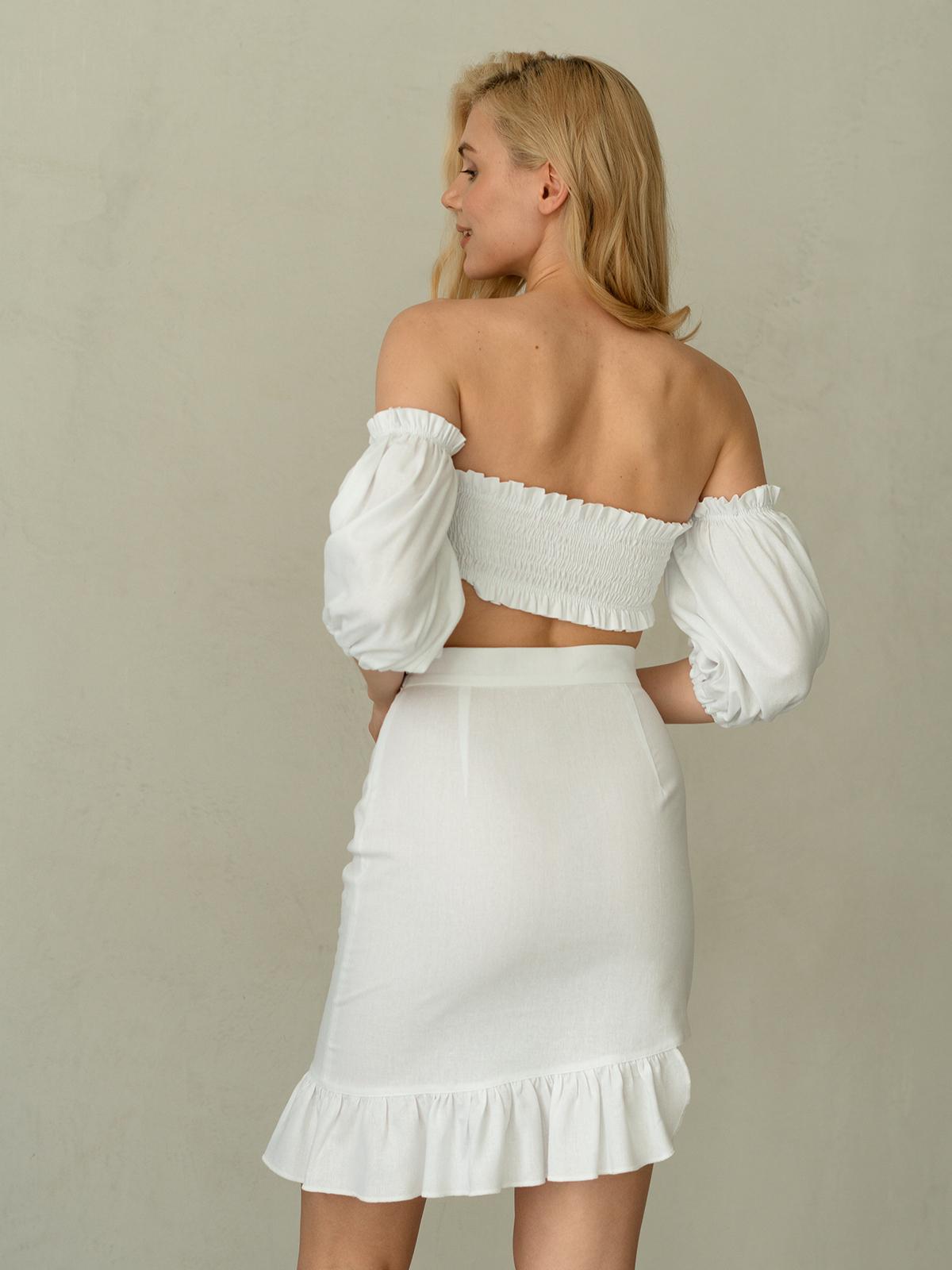 Топ із рюшами Shape of Angel Білий (27428237) - фото 5 Топ із рюшами Shape of Angel Білий (27428237) - фото 5