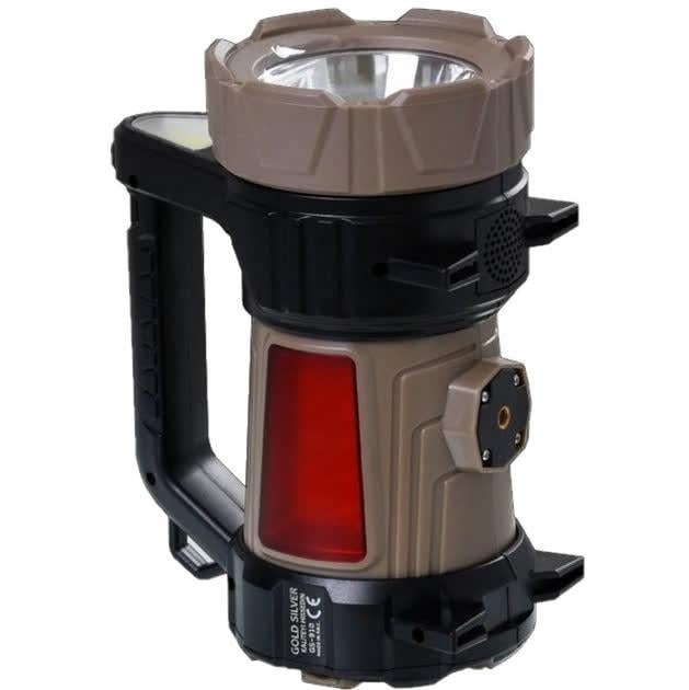 Ліхтар світлодіодний GS-910 15 W з вбудованим акумулятором/power bank/з динамо генератором Gold/Silver (29853053) - фото 6 Ліхтар світлодіодний GS-910 15 W з вбудованим акумулятором/power bank/з динамо генератором Gold/Silver (29853053) - фото 6