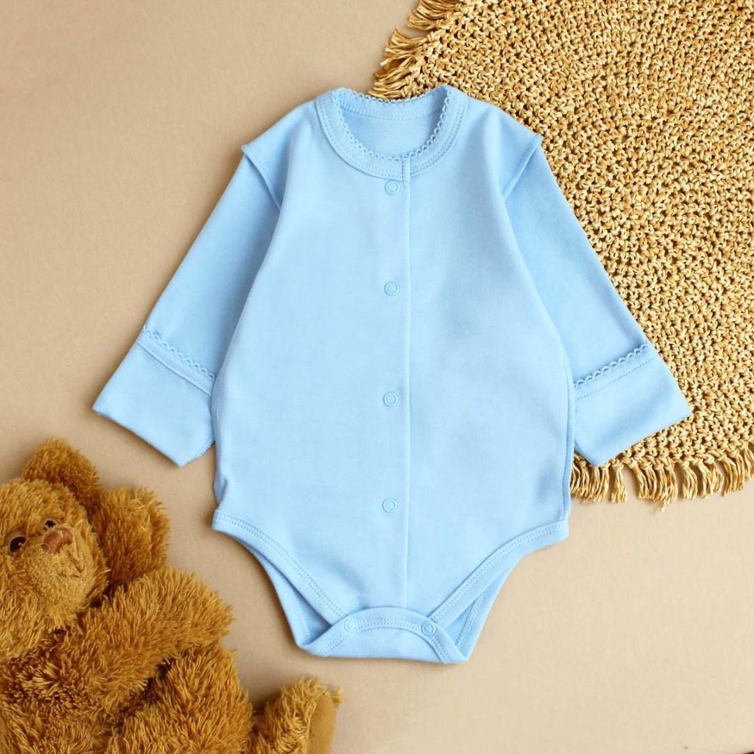 Боді для хлопчика з довгим рукавом і зовнішніми швами 62 см 0-3 міс Блакитний (2679643236) Боді для хлопчика з довгим рукавом і зовнішніми швами 62 см 0-3 міс Блакитний (2679643236)