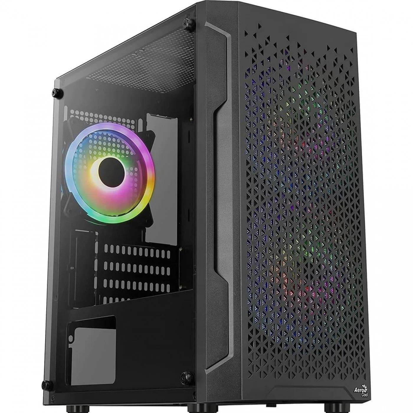 Корпус для ПК AeroCool Trinity Mini-G-BK-v2 Mini-Tower no PSU MicroATX/Mini-ITX FRGB Black (ACCS-PV32033.11)