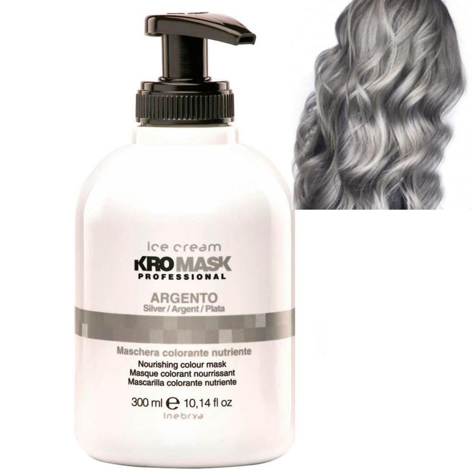 Тонирующая маска для волос Inebrya KroMask Colour Mask SILVER 300 мл Серебристый (1228275923) - фото 2 Тонирующая маска для волос Inebrya KroMask Colour Mask SILVER 300 мл Серебристый (1228275923) - фото 2