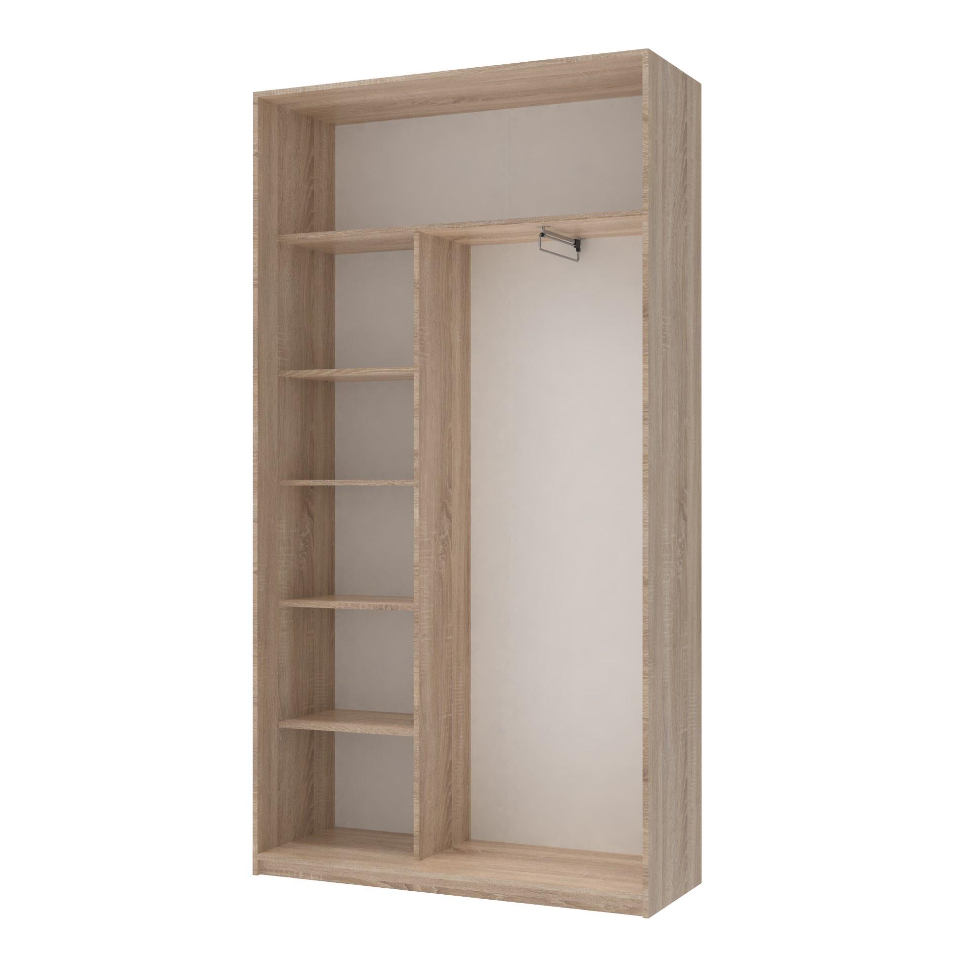 Шкаф-купе двухдверный Doros Сити Лайт 1 Зеркало 120х45х225 см Дуб сонома (DRS-011080) - фото 4 Шкаф-купе двухдверный Doros Сити Лайт 1 Зеркало 120х45х225 см Дуб сонома (DRS-011080) - фото 4