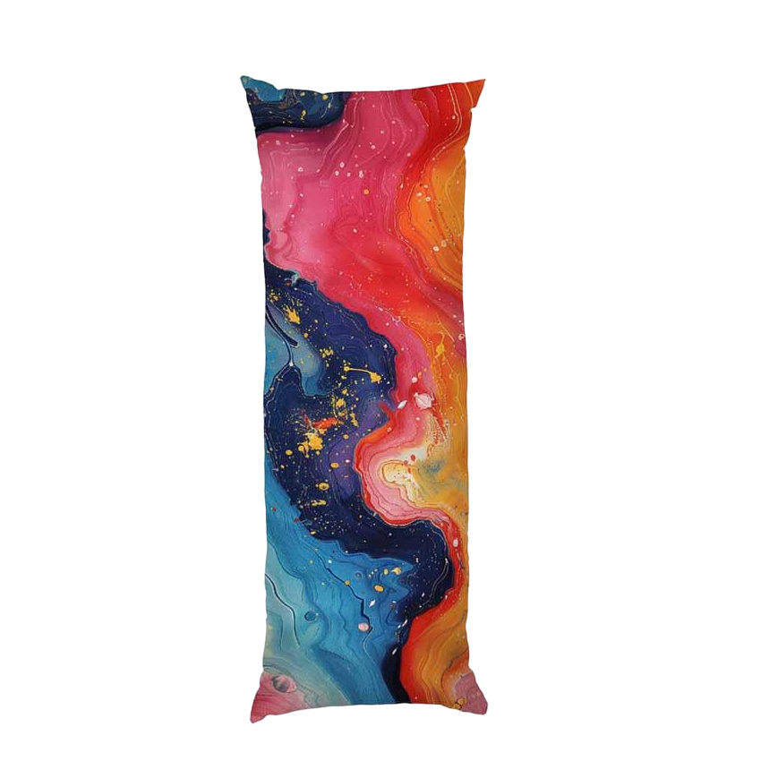 Подушка дакимакура Colored paint Waves габардин 140х45 см (113823-2)
