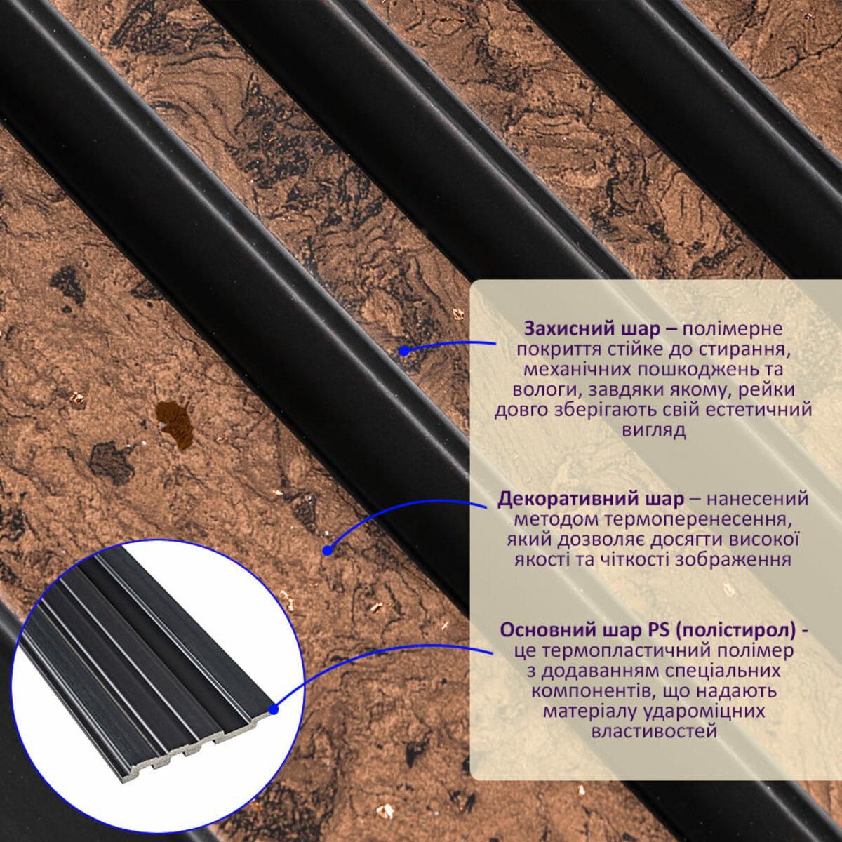 Рейка декоративная PS D 2900x120x11 мм (SW-00002140) - фото 2 Рейка декоративная PS D 2900x120x11 мм (SW-00002140) - фото 2