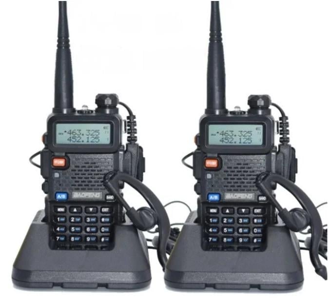 Комплект раций Baofeng UV-5R Security 2 шт./5 Ватт батарея 1800 мАч/136-174/400-520 МГц