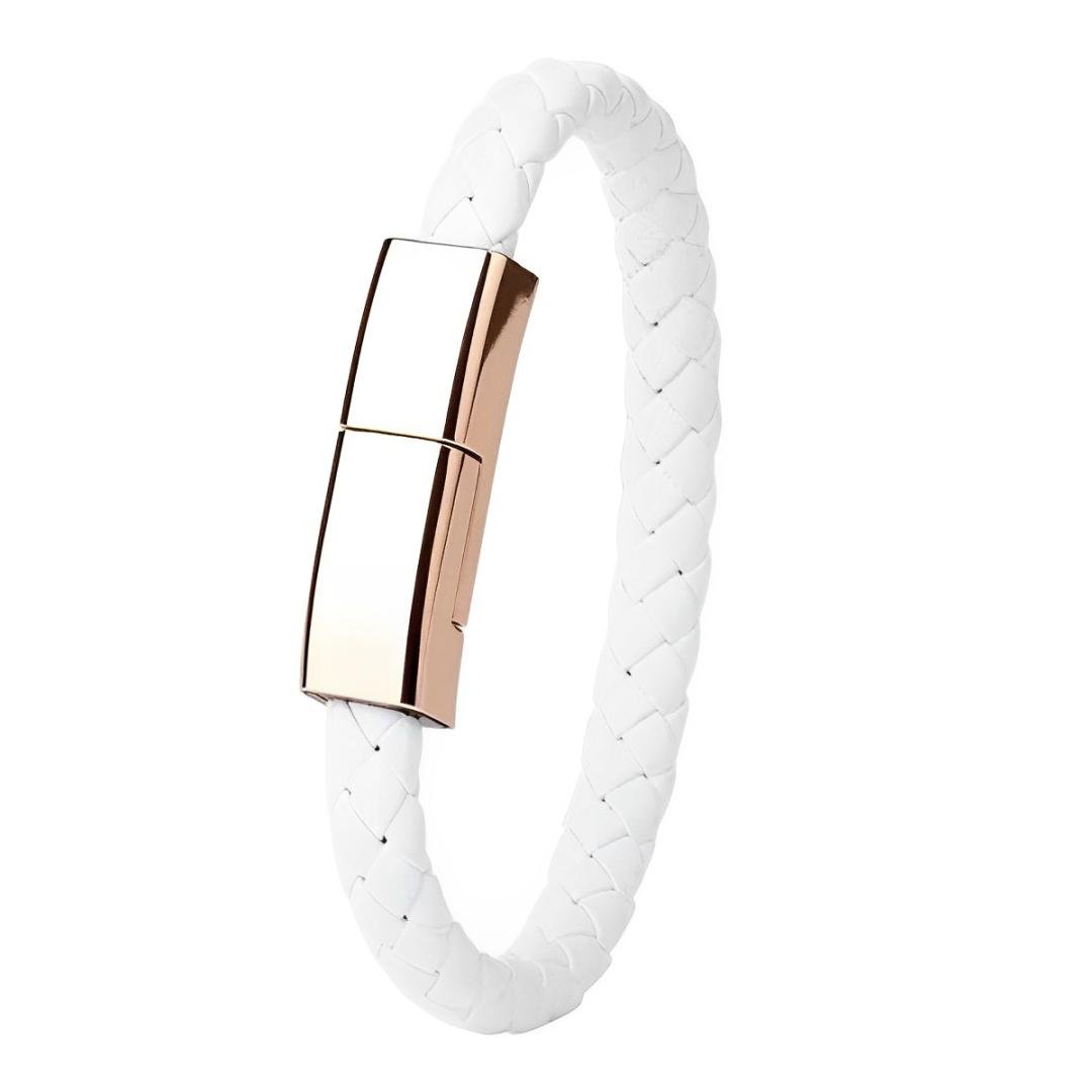 Кабель USB WireZip в виде браслета разъем Type-C Белый (1940)