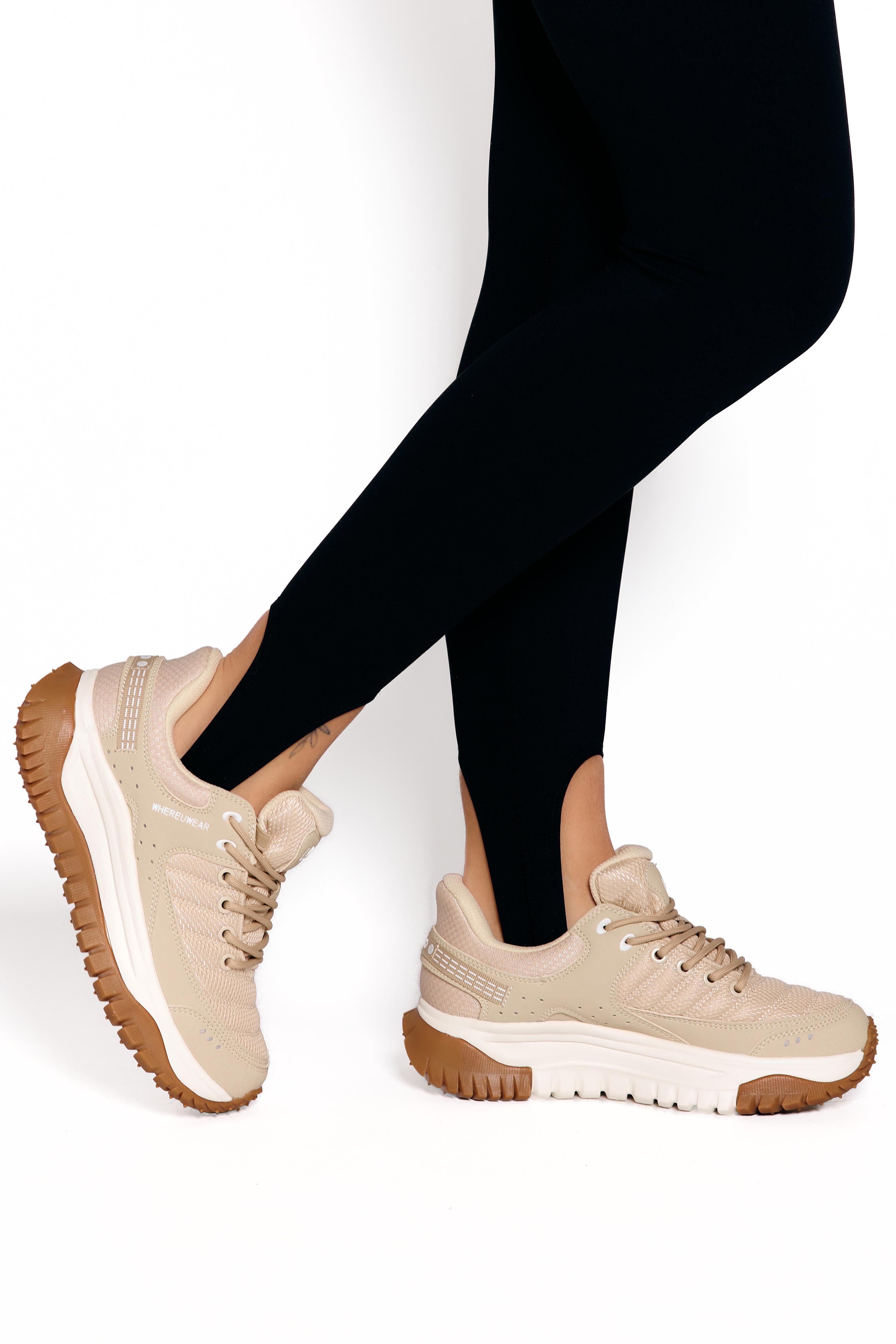 Кроссовки женские Where Uwear 347039 р. 36 Бежевый (347039_36)