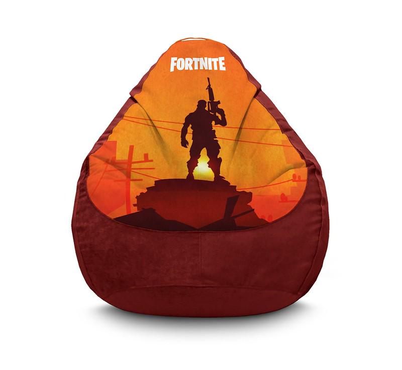 Кресло мешок iPuff Fortnite Silhouette Флок XXXL 100х135 см Коричневый