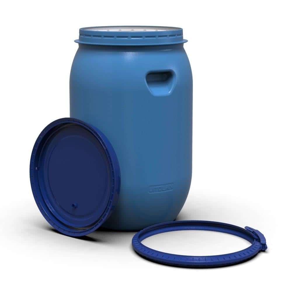 Бочка пластикова Litolan із хомутом герметична харчова 65 л - фото 4