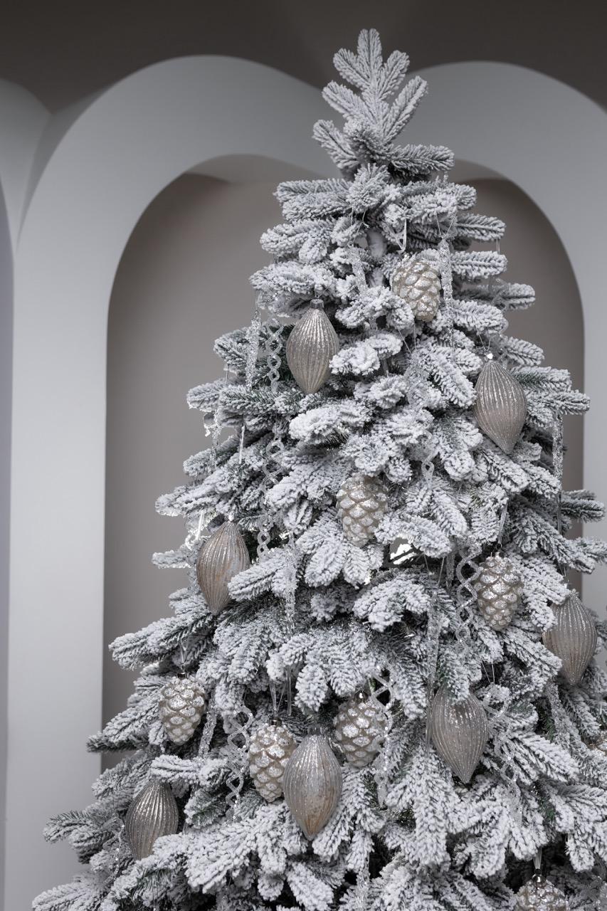 Елка искусственная литая АНДОРА заснеженная с металлической подставкой на 30% пышнее Зеленая 1,82 м (28139015) - фото 5 Елка искусственная литая АНДОРА заснеженная с металлической подставкой на 30% пышнее Зеленая 1,82 м (28139015) - фото 5