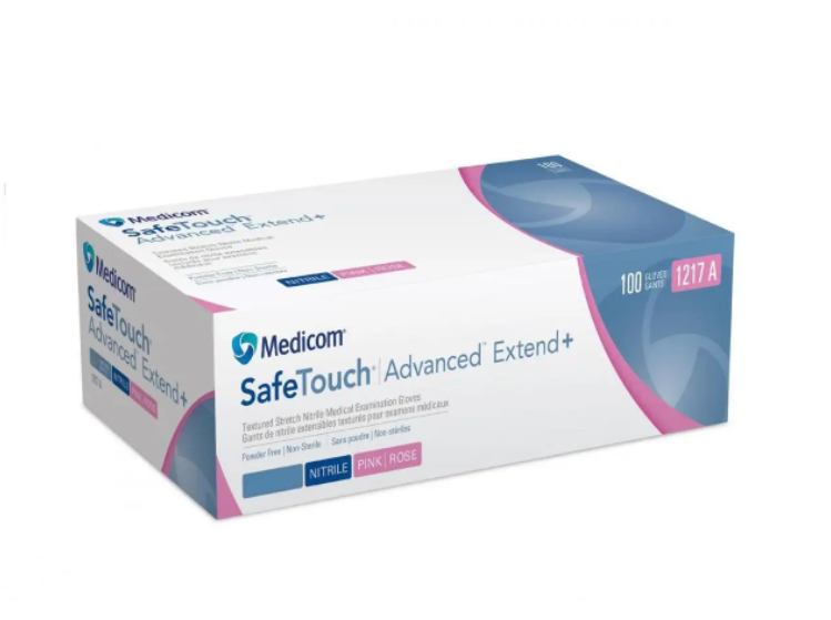 Нитриловые перчатки SafeTouch Extend 50 пар XS-L Розовый (AN001187)