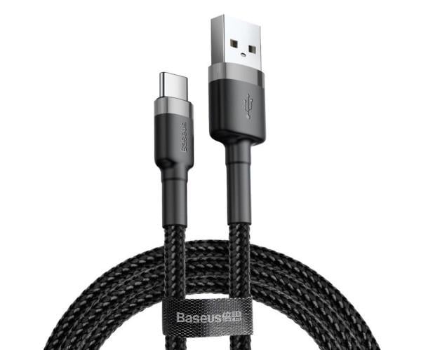 Кабель USB Data BASEUS Cafule Cable USB to Type-C 3A 2 м Gray/Black