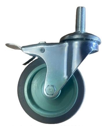 Колесо поворотное с болтом и тормозом 75 мм (1850991801)