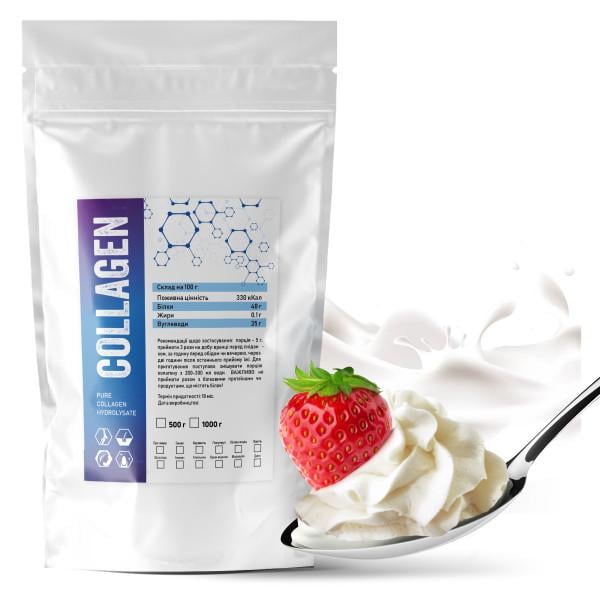Коллаген гидролизованный в порошке Крем-сливки на 100 порций 1 кг (21-125-kg-kv1)
