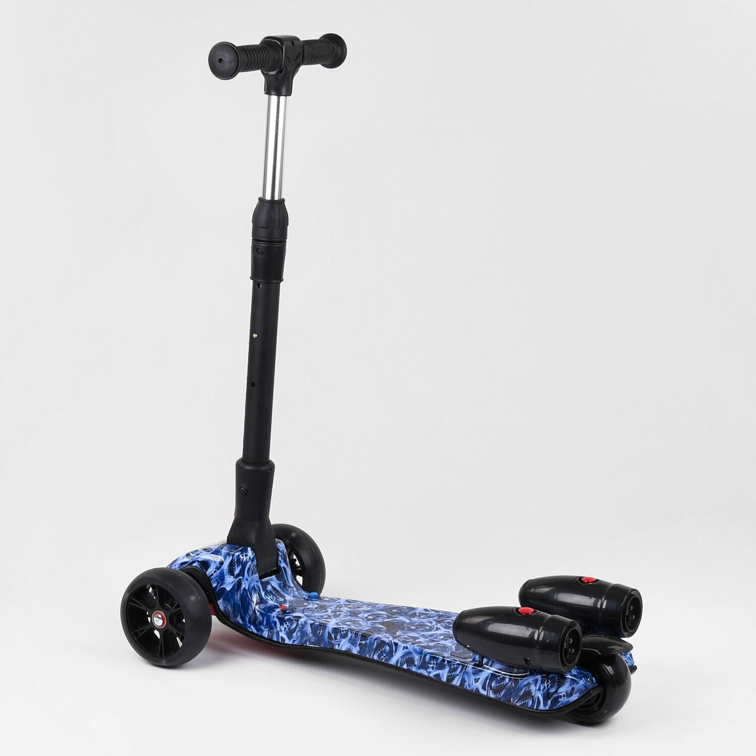 Самокат детский Best Scooter Maxi 46189 музыка/дым/свет складной руль Синий (15011417)