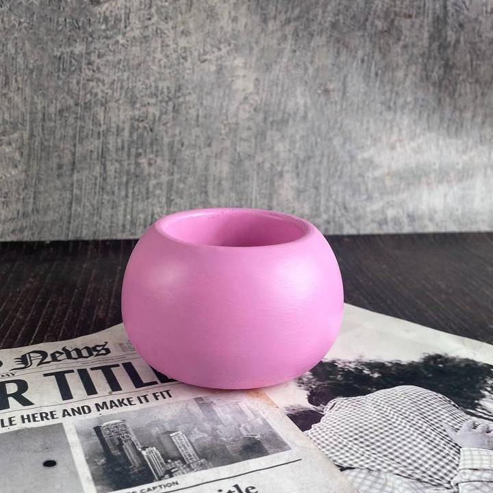Кашпо з гіпсу 5candles Куля Рожевий (905_7-161)