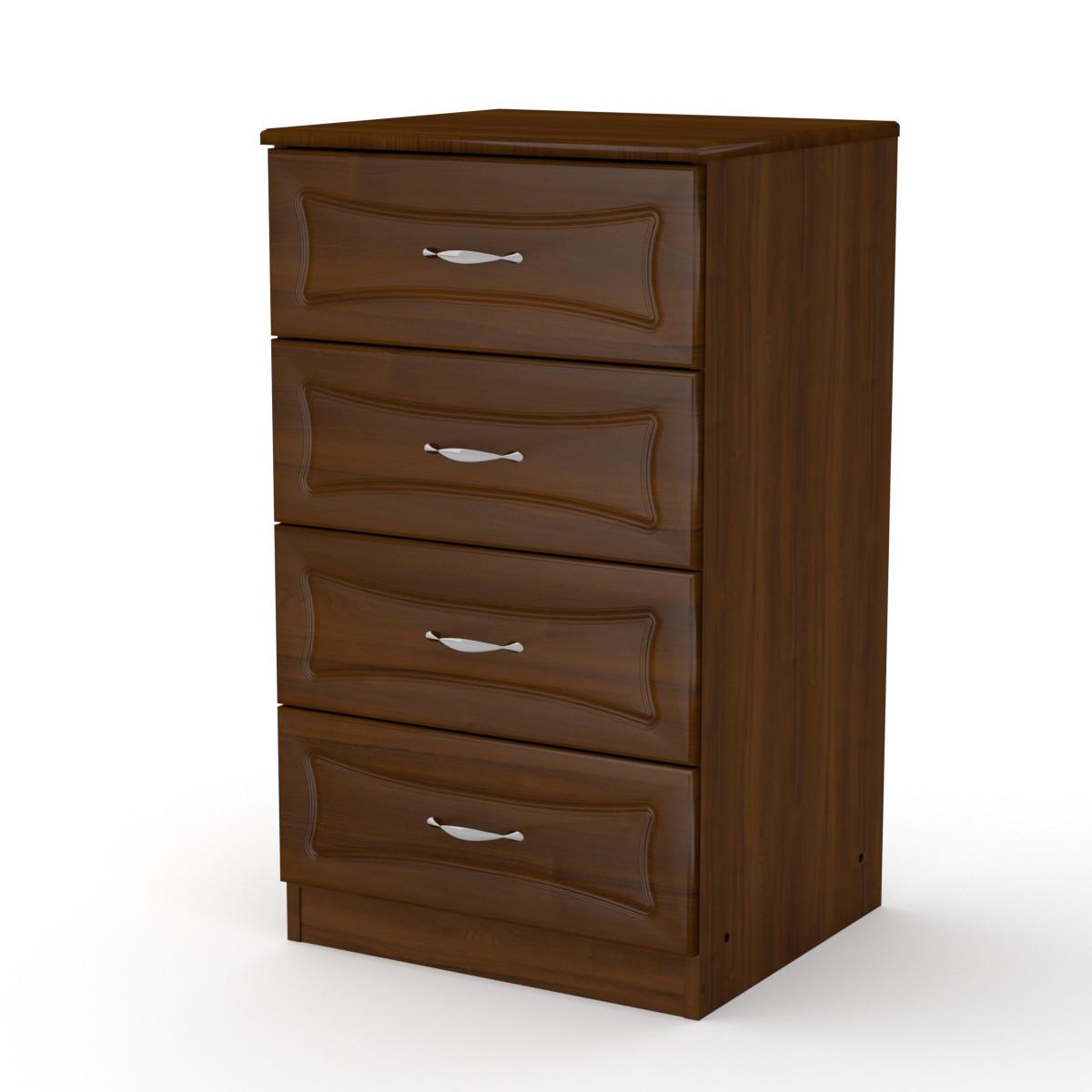 Комод Компаніт 4А с выдвижными большими ящиками в спальню 50x85x45 см с МДФ Орех экко