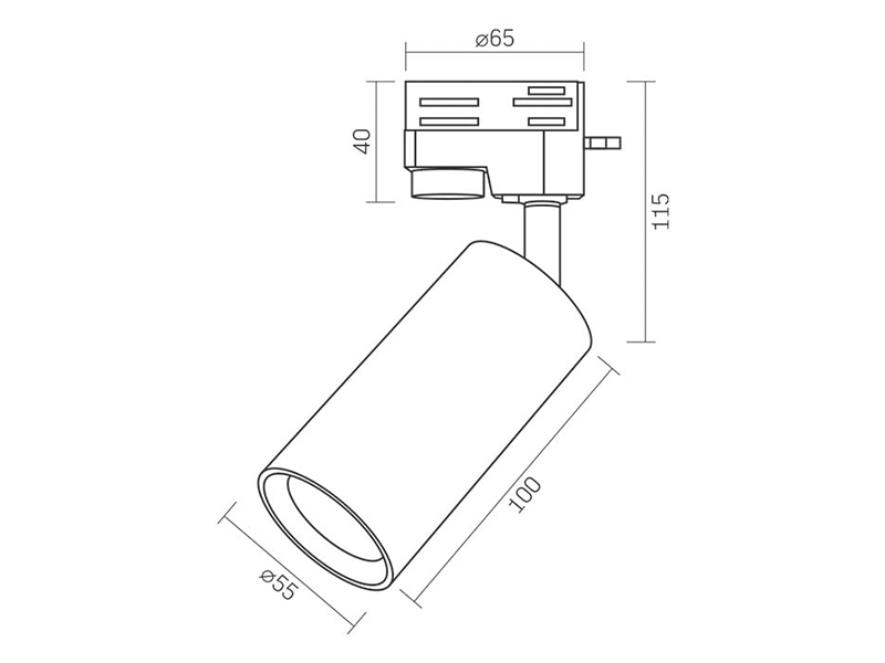 Светильник светодиодный трековый Videx VL-SPF06C-B под лампу GU10 Черный (8926) - фото 3