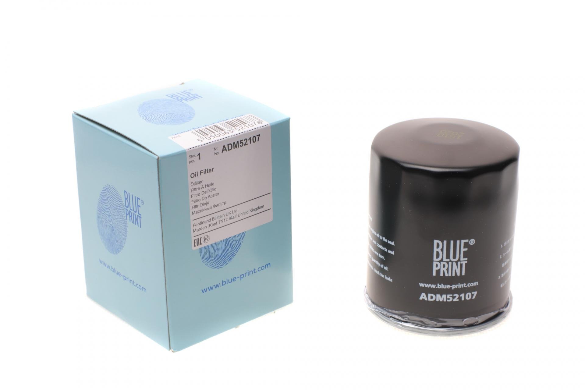 Фильтр масляный BLUE PRINT для Mazda 626 II-V 1,8-2,0/Mitsubishi Lancer 1,3-1,8 89- (ADM52107)