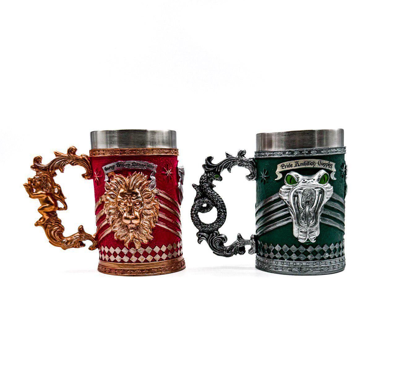 Чашки подарочные Гарри Поттер факультеты Гриффиндор и Слизерин 500 мл 2 шт. (17549441)