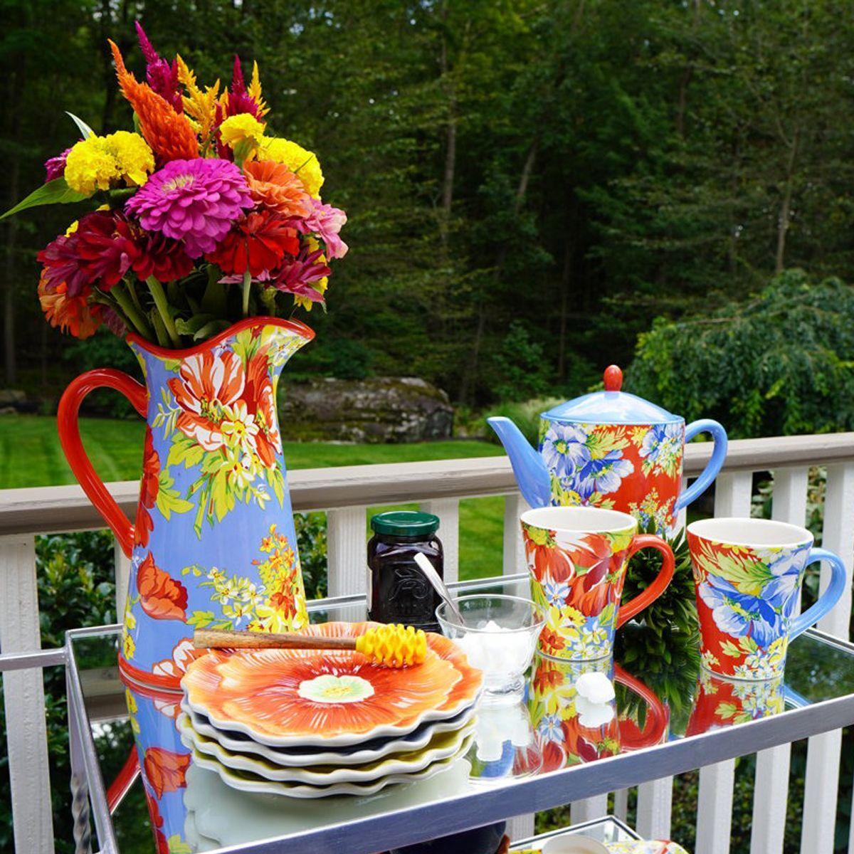 Кувшин Certified International Феерия цветов из керамики 2,8 л Разноцветный (31406) - фото 5