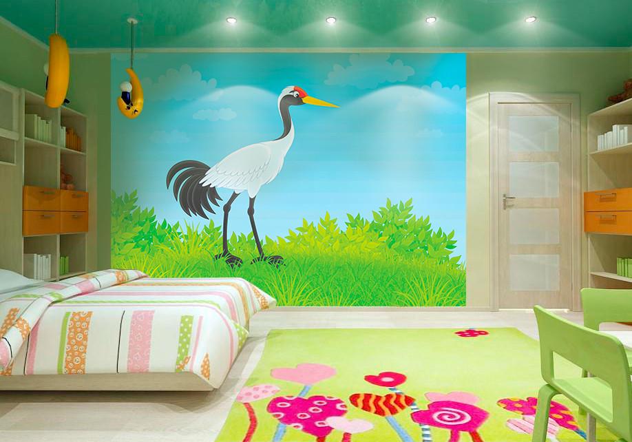 Фотообои 3D для детской комнаты Птица