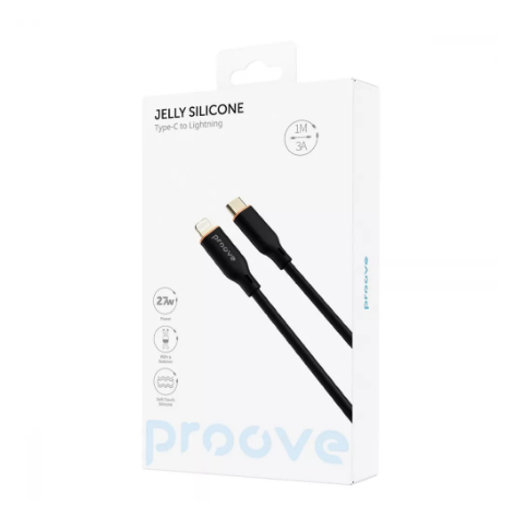 Кабель Proove Jelly Silicone Type-C to Lightning 27 W 2,4 A 1 м Black (CCJS27002101) - фото 2 Кабель Proove Jelly Silicone Type-C to Lightning 27 W 2,4 A 1 м Black (CCJS27002101) - фото 2