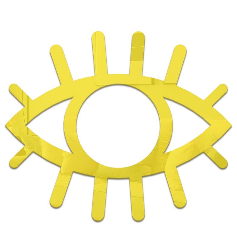 Наклейка зеркальная на стену в виде глаза Eye акриловая для интерьера 22х18 см (010069)