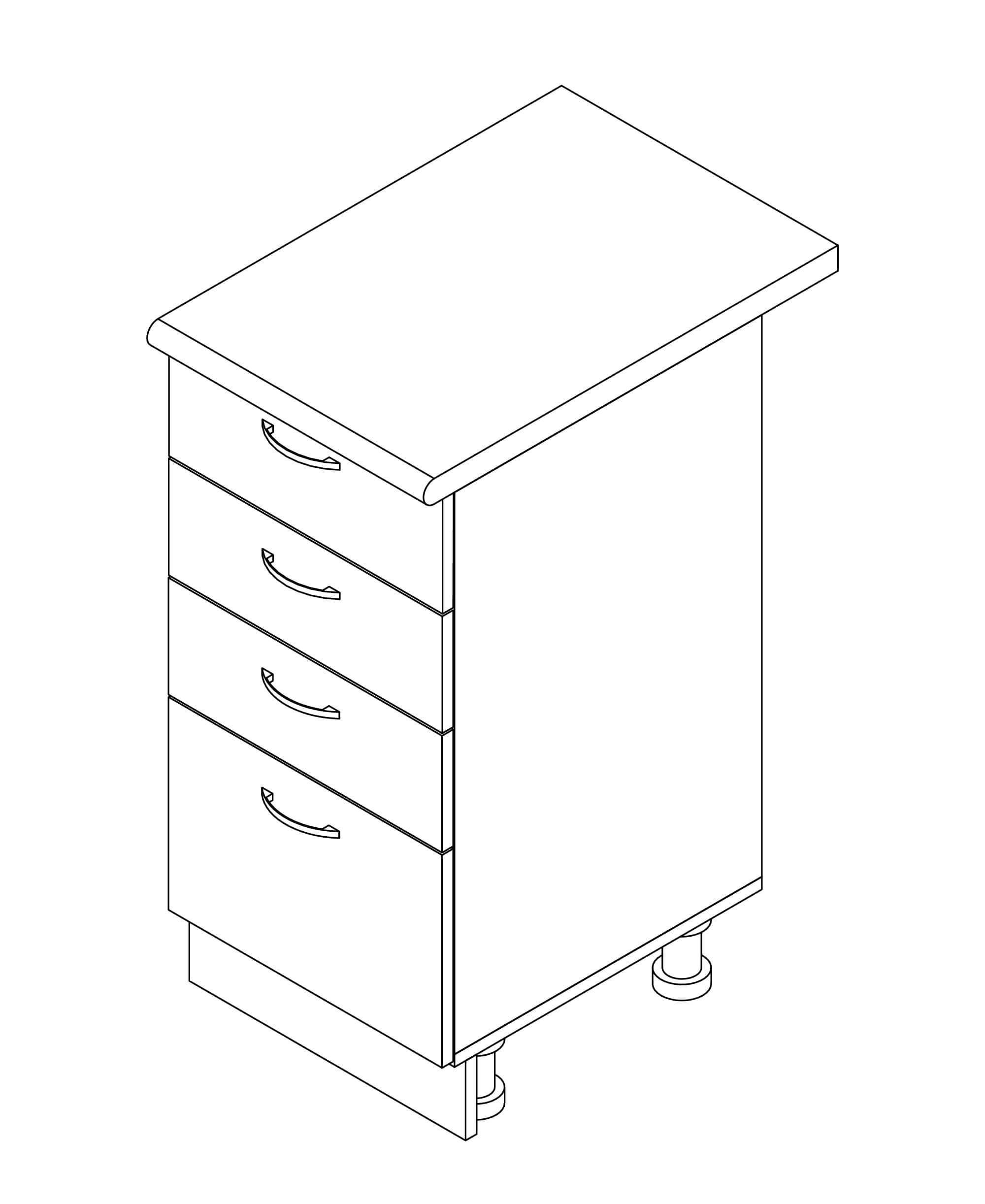 Тумба з чотирма ящиками МАКСІ-МЕблі зі стільницею 1-й кат.складська програма 800 Дуб сонома/Білий гладкий (70121) - фото 8 Тумба з чотирма ящиками МАКСІ-МЕблі зі стільницею 1-й кат.складська програма 800 Дуб сонома/Білий гладкий (70121) - фото 8