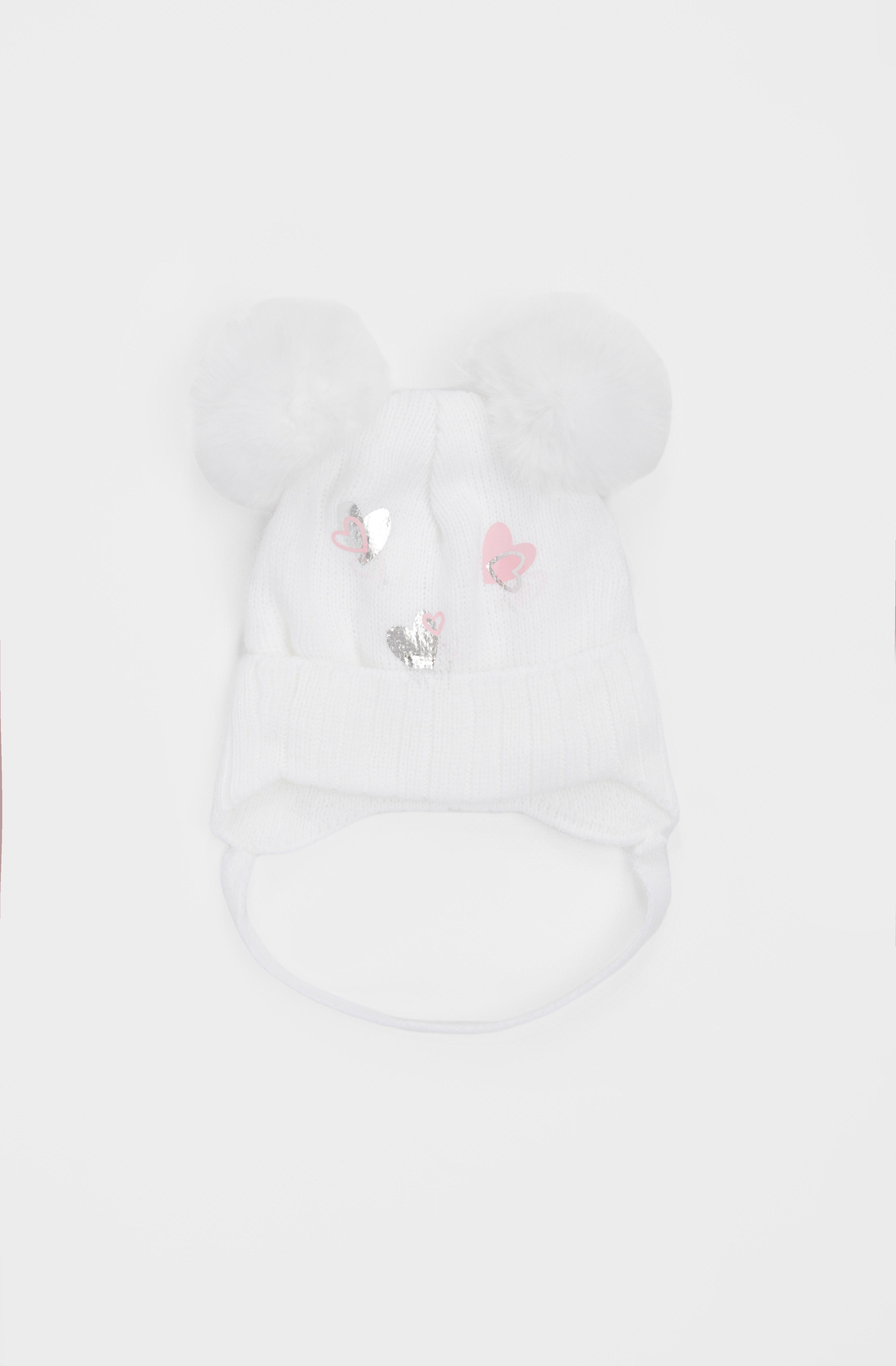 Шапка для девочки 40-42 см Белый (ЦБ-00234975) Шапка для девочки 40-42 см Белый (ЦБ-00234975)