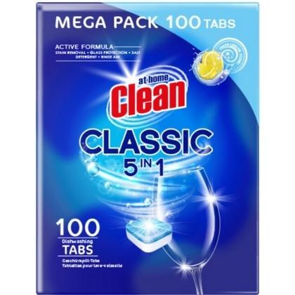 Таблетки для посудомоечной машины At Home Clean 5в1 с ароматом лимона 100 шт. (2613831906)