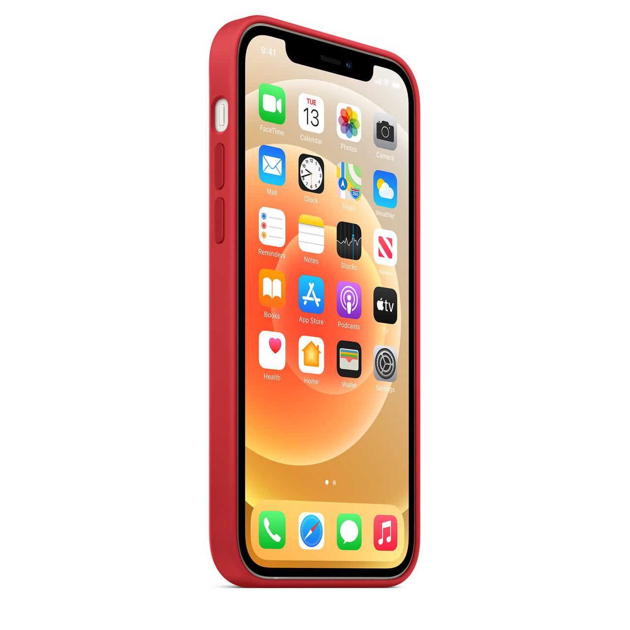 Силіконовий чохол-накладка Apple Silicone Case with MagSafe for iPhone 12/12 Pro, Product Red (HC) - фото 5