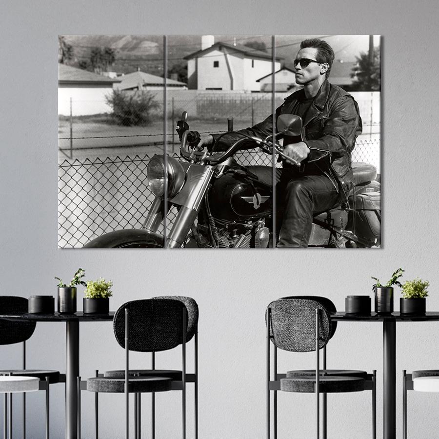 Настенний декор Терминатор на байке 156x100 см (A2-3)