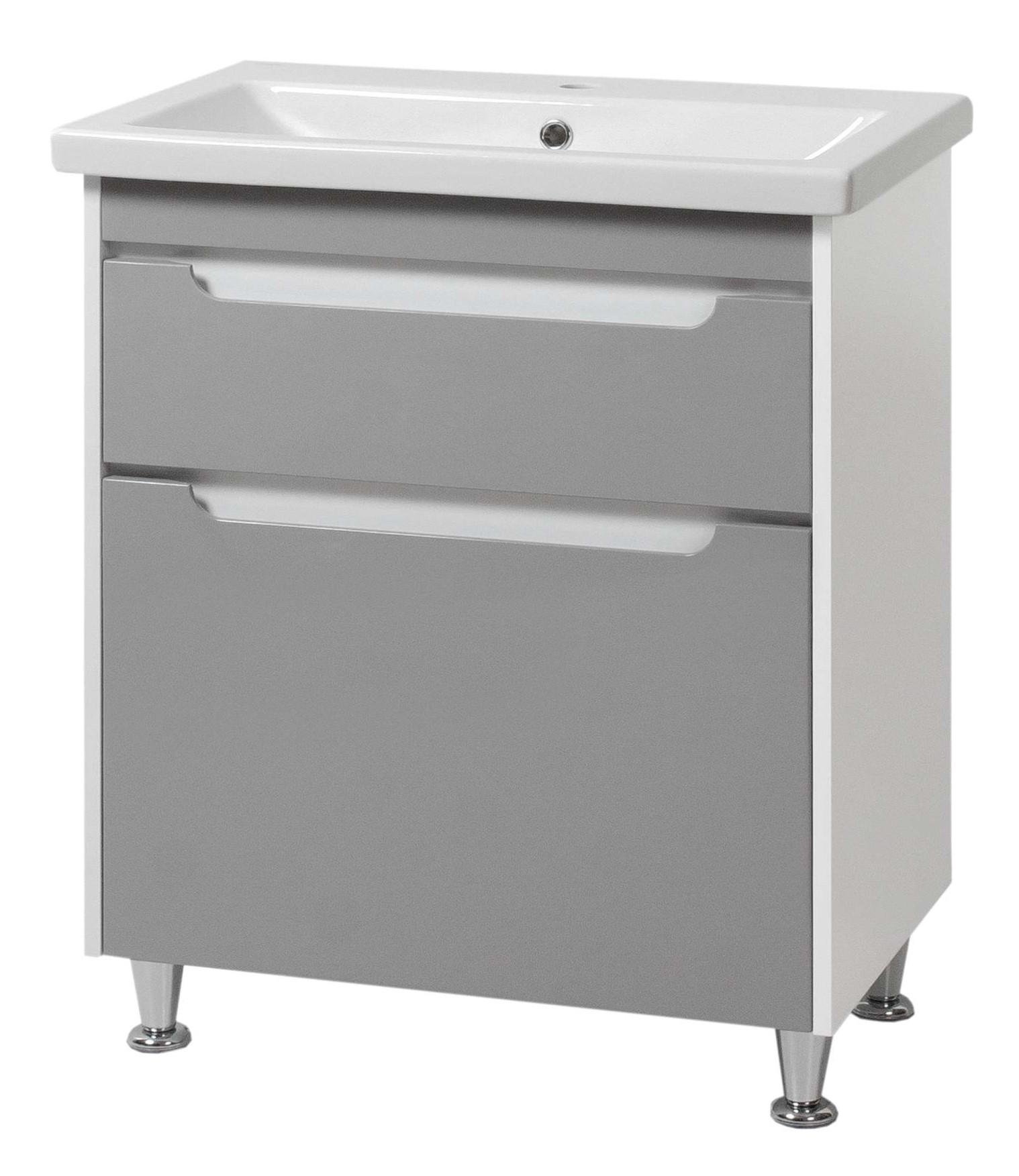 Тумба с умывальником напольная Юввис Valencia Комо 70 см Grey (13943841)