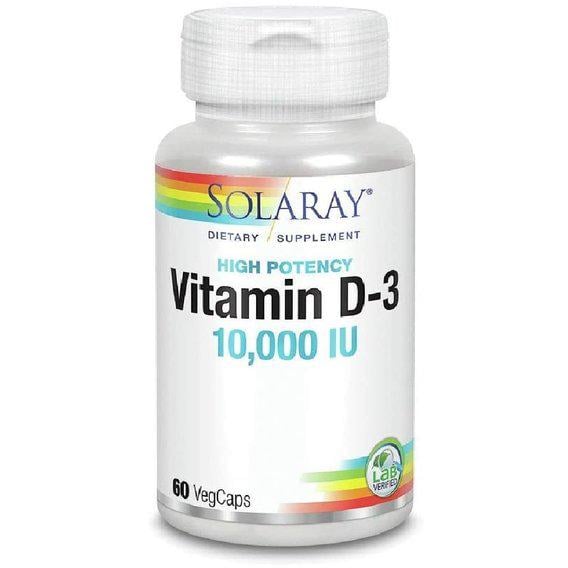 Витамин D Solaray Vitamin D-3 10.000 IU 60 Veg Caps SOR75250