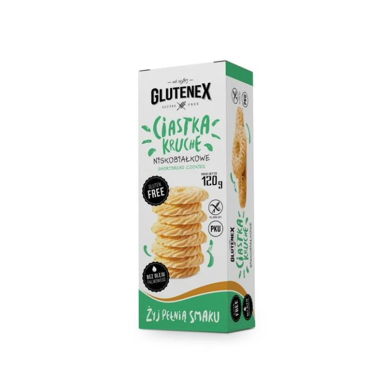 Печенье без глютена песочное низкобелковое PKU Glutenex 120 г (5901866000089)